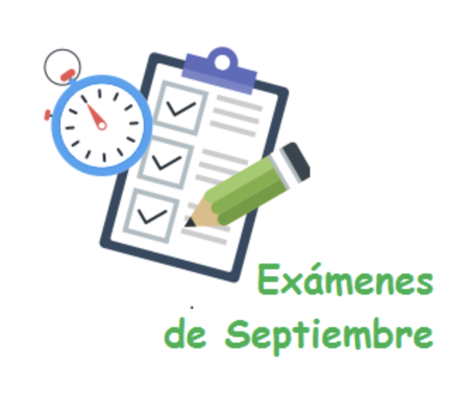 Calendario exámenes de septiembre 2023/2024 1º Bachillerato